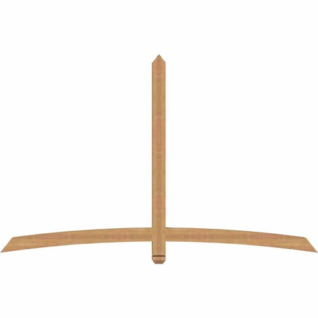 Ekena Millwork Bellingham Timber Gable Bracket, Western Red Cedar, 84"W x 53"H x 3 1/2"D x 3 1/2"F, 15/12 Pitch GBW084X53X0404BEL00SWR